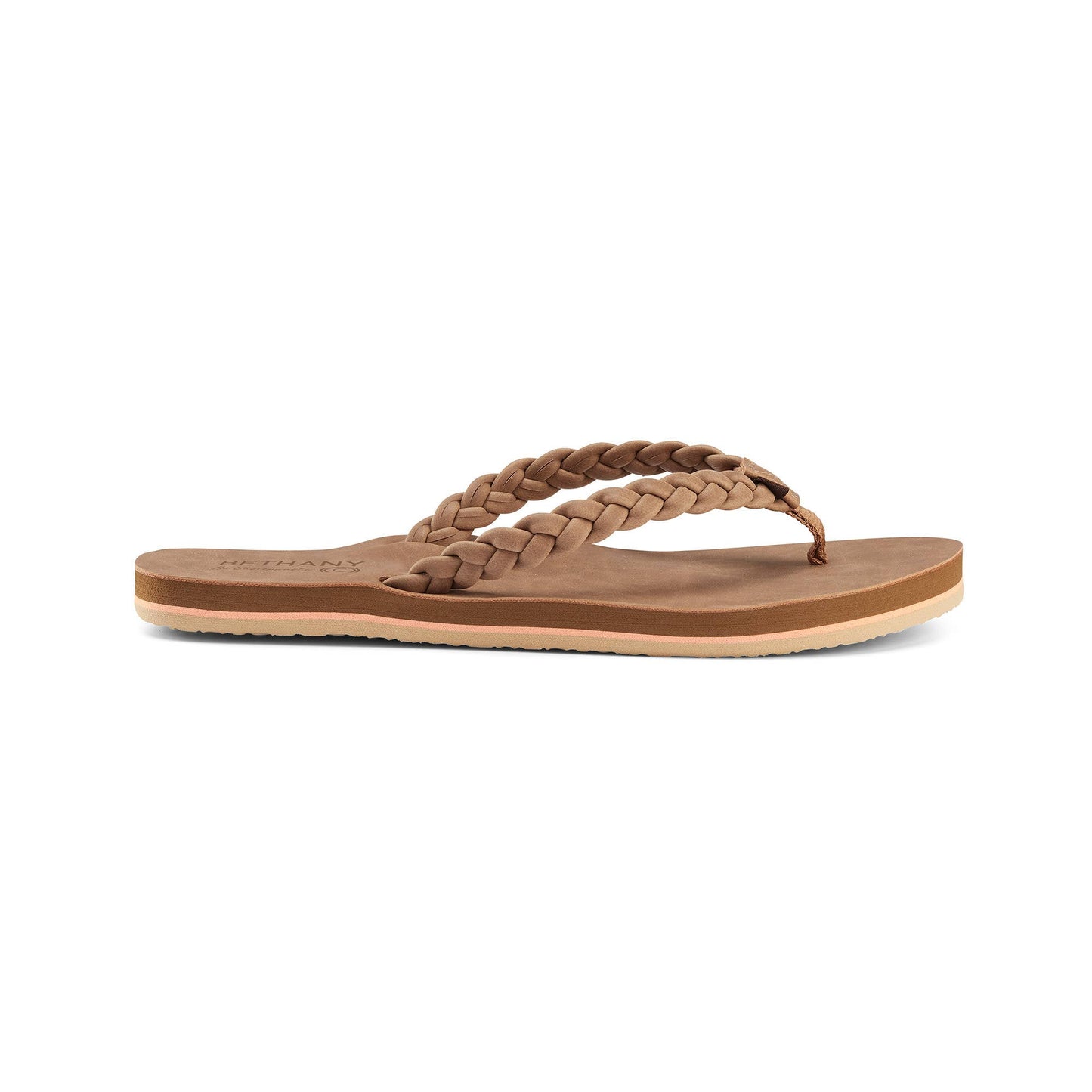 Women's Bethany Braided Pacifica™ Tan Casual Flip Flop Sandal with Arch Support