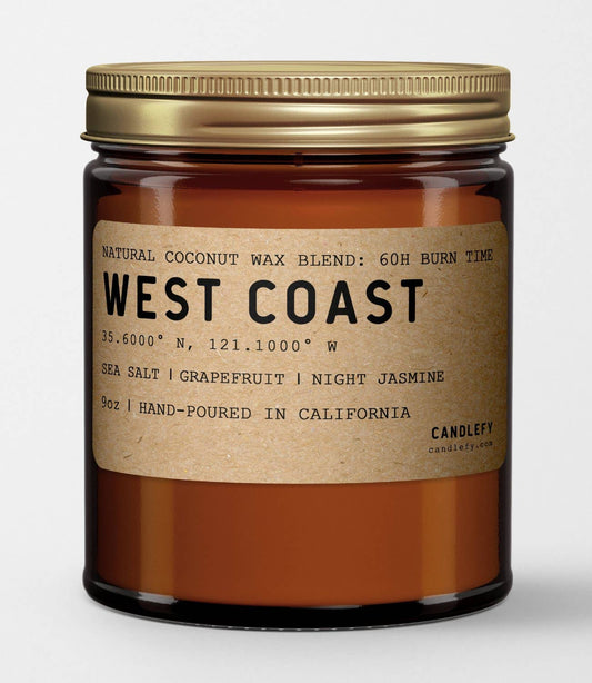 Candlefy: West Coast Candle (Sea Salt, Grapefruit, and Night Jasmine)