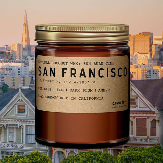 Candlefy: San Francisco Candle (Sea Salt, Fog, and Dark Musk)