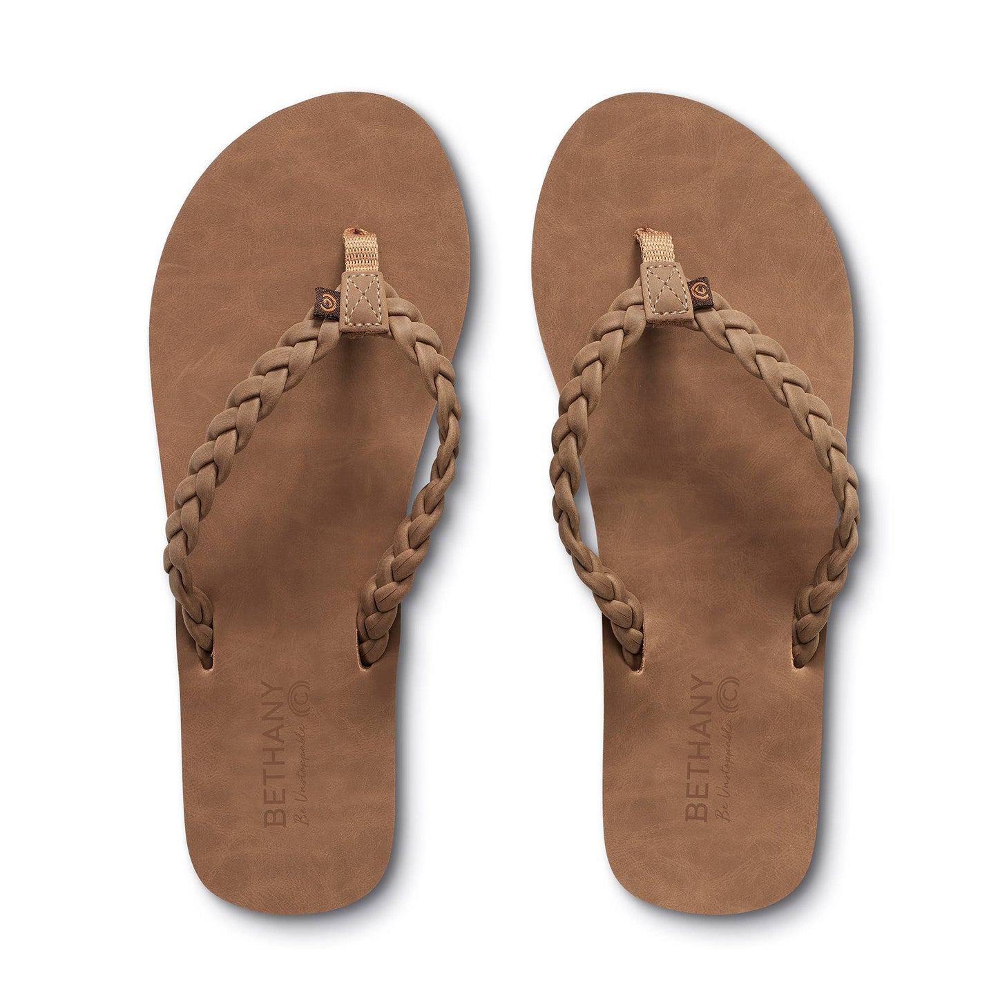 Women's Bethany Braided Pacifica™ Tan Casual Flip Flop Sandal with Arch Support